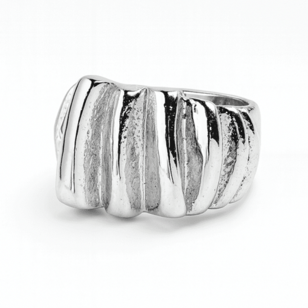 Bague Femme Max Wave Argentée en Acier Inoxydable