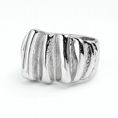 Bague Femme Max Wave Argentée en Acier Inoxydable
