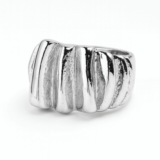 Bague Femme Max Wave Argentée en Acier Inoxydable