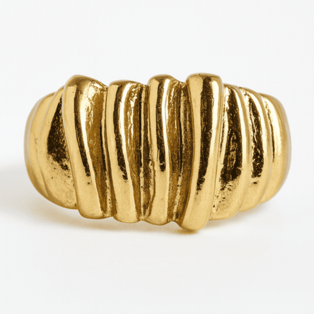 Bague Femme Max Wave Dorée en Acier Inoxydable