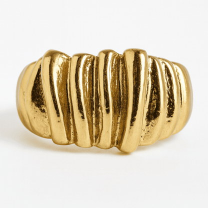 Bague Femme Max Wave Dorée en Acier Inoxydable